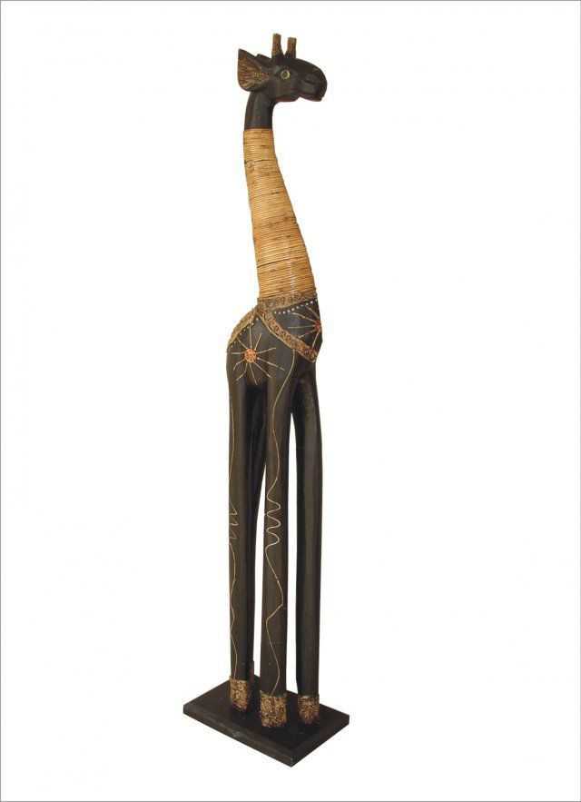 Žirafa stojící textura černá 120 cm | RYCHLÉ DODÁNÍ