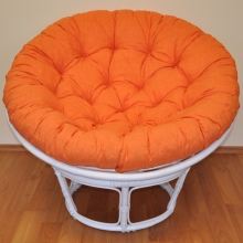 AKCE! Ratanov papasan 110 cm bl polstr oranov melr