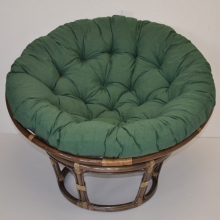 Ratanov papasan 115 cm hnd - polstr tmav zelen melr